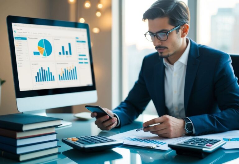 man at his desk looking at how to buy precious metals